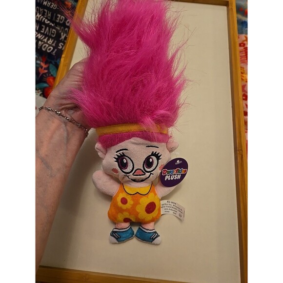 Dwarfkins Pink Plush Toy Troll Doll 10 " Pre-owned With Tag, Home Run Inc. - Picture 4 of 6